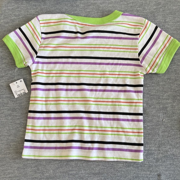 Pokemon Pikachu Halloween T-Shirt Kids M 8 Short‎ Sleeve Striped Colorful New - Picture 7 of 7